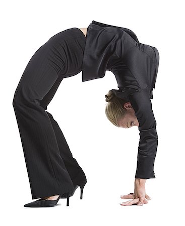 simsearch:640-01355827,k - Female contortionist businesswoman Foto de stock - Sin royalties Premium, Código: 640-01362141