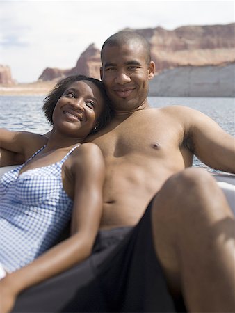 Close-up of a mid adult couple in a boat Stock Photo - Premium Royalty-Free, Code: 640-01362330