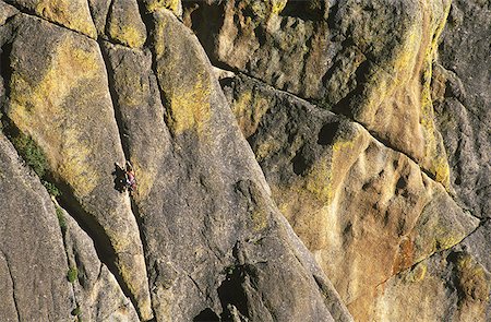 simsearch:841-05782733,k - Distant view of a person rock climbing Stock Photo - Premium Royalty-Free, Code: 640-01362905