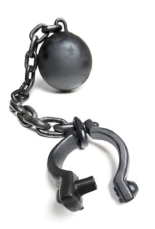 simsearch:6128-08798725,k - A ball and chain Foto de stock - Royalty Free Premium, Número: 640-01363583