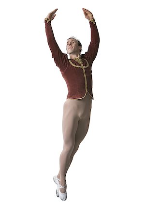 simsearch:640-01360056,k - Male ballet dancer performing ballet Foto de stock - Sin royalties Premium, Código: 640-01363904