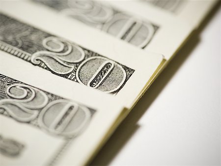 Detailed view of US Twenty Dollar Banknotes Stock Photo - Premium Royalty-Free, Code: 640-01459096