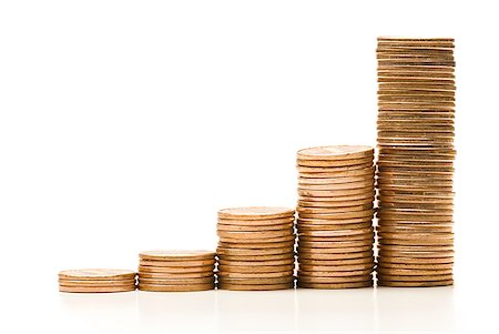 Stacks of pennies Stock Photo - Premium Royalty-Free, Code: 640-01459090