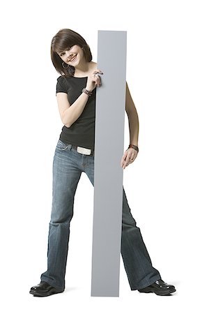 simsearch:640-01355807,k - Girl holding blank sign Stock Photo - Premium Royalty-Free, Code: 640-01540393
