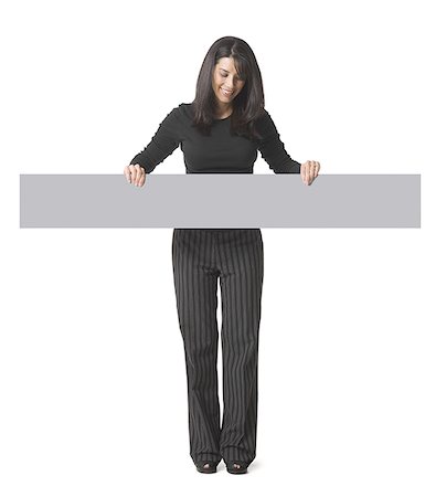 simsearch:640-01355807,k - Woman holding blank sign Stock Photo - Premium Royalty-Free, Code: 640-01540418