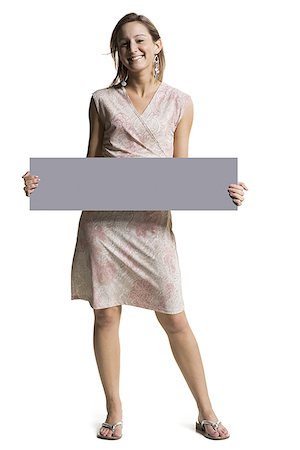 simsearch:640-01355807,k - Woman holding blank sign Foto de stock - Sin royalties Premium, Código: 640-01540411