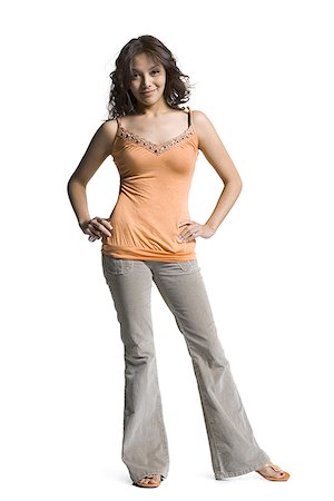 simsearch:640-01355807,k - Woman in orange top Stock Photo - Premium Royalty-Free, Code: 640-01540442