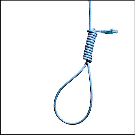 execution - Computer connectors in shape of noose Stock Photo - Premium Royalty-Free, Code: 640-01575034