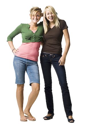 simsearch:640-01601334,k - Two teenage girls laughing and embracing Stock Photo - Premium Royalty-Free, Code: 640-01645322