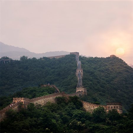 Chinese wall in the morning light - a Royalty Free Stock Photo