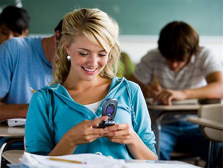 Étudiant en classe. Photographie de stock - Premium Libres de Droits, Code: 640-02656589