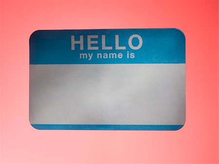 Name Tag. Stockbilder - Premium RF Lizenzfrei, Bildnummer: 640-02656959