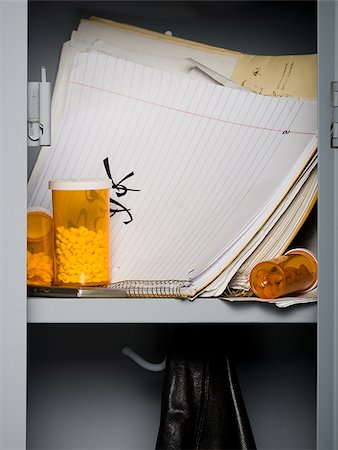 Contents of high school lockers. Stock Photo - Premium Royalty-Free, Code: 640-02657054