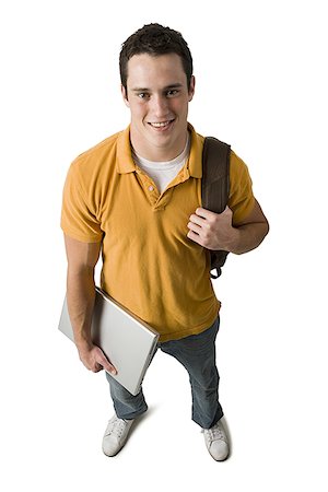 fish eye view - Young male student. Stock Photo - Premium Royalty-Free, Code: 640-02657068