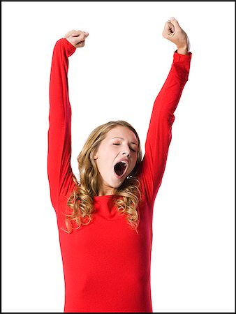 simsearch:640-02655752,k - young woman in pajamas yawning. Stock Photo - Premium Royalty-Free, Code: 640-02657228