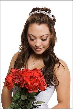 simsearch:640-02777822,k - bride with flowers Foto de stock - Sin royalties Premium, Código: 640-02657916