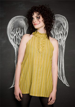 simsearch:640-02777814,k - woman with angel wings Stock Photo - Premium Royalty-Free, Code: 640-02657927