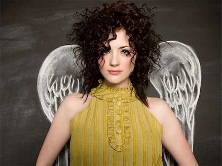 simsearch:640-02777814,k - woman with angel wings Stock Photo - Premium Royalty-Free, Code: 640-02657928