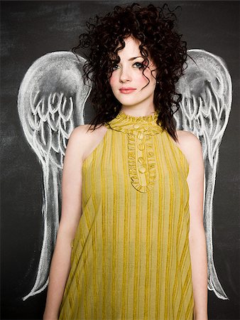 simsearch:640-02765624,k - woman with angel wings Foto de stock - Sin royalties Premium, Código: 640-02657929