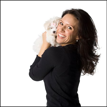 simsearch:640-02658715,k - woman and puppy Stock Photo - Premium Royalty-Free, Code: 640-02658075