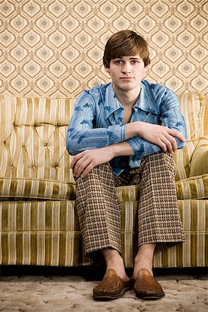 retro pattern - man in retro clothing Stock Photo - Premium Royalty-Free, Code: 640-02658392