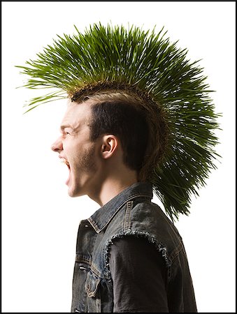 simsearch:640-02779202,k - man with a green mohawk Stock Photo - Premium Royalty-Free, Code: 640-02659000