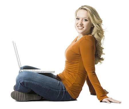 woman with a laptop Stock Photo - Premium Royalty-Free, Code: 640-02659051
