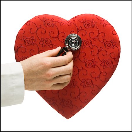 stethoscope heart - stethoscope on heart Stock Photo - Premium Royalty-Free, Code: 640-02659131