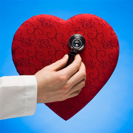 stethoscope heart - stethoscope on heart Stock Photo - Premium Royalty-Free, Code: 640-02659133