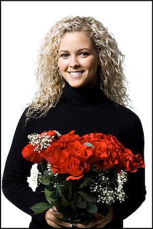 simsearch:640-02778481,k - femme avec des roses Photographie de stock - Premium Libres de Droits, Code: 640-02659153