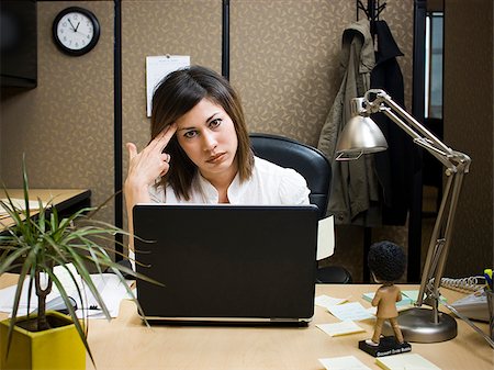 fed up office worker - frustrated office worker Stock Photo - Premium Royalty-Free, Code: 640-02659181