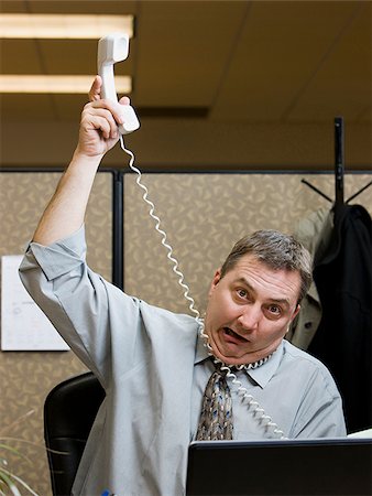 fed up office worker - office worker Stock Photo - Premium Royalty-Free, Code: 640-02659261