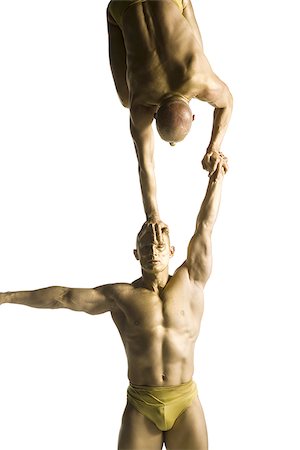 simsearch:640-01359466,k - Two male acrobats performing Stock Photo - Premium Royalty-Free, Code: 640-02764542