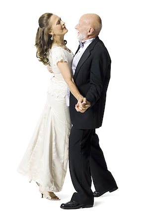 Profile of a senior couple dancing Stock Photo - Premium Royalty-Free, Code: 640-02764776