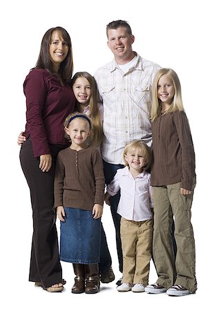 simsearch:640-02764877,k - Family portrait of parents and daughters Stock Photo - Premium Royalty-Free, Code: 640-02764875