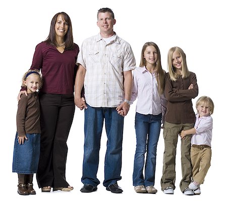 simsearch:640-02764877,k - Family portrait of parents and daughters Stock Photo - Premium Royalty-Free, Code: 640-02764876