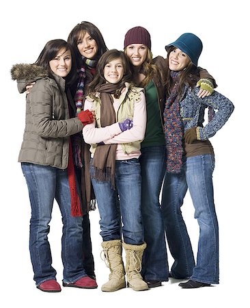 simsearch:640-01363885,k - Fünf Frauen im Wintermäntel Stockbilder - Premium RF Lizenzfrei, Bildnummer: 640-02765091