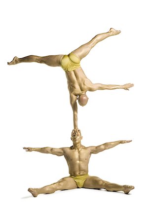 simsearch:640-01359466,k - Two male acrobats performing Stock Photo - Premium Royalty-Free, Code: 640-02766664