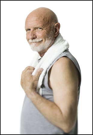 pictures of men with bald head and moustache - Portrait of a senior man smiling Foto de stock - Sin royalties Premium, Código: 640-02768163