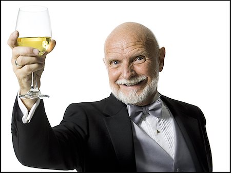 Portrait d'un homme senior tenant un verre de vin Photographie de stock - Premium Libres de Droits, Code: 640-02768189