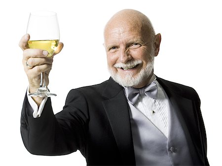 Portrait d'un homme senior tenant un verre de vin Photographie de stock - Premium Libres de Droits, Code: 640-02768190