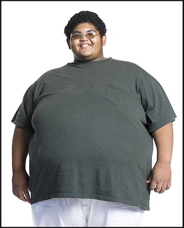 fat teen - Heavyset young man Stock Photo - Premium Royalty-Free, Code: 640-02768512