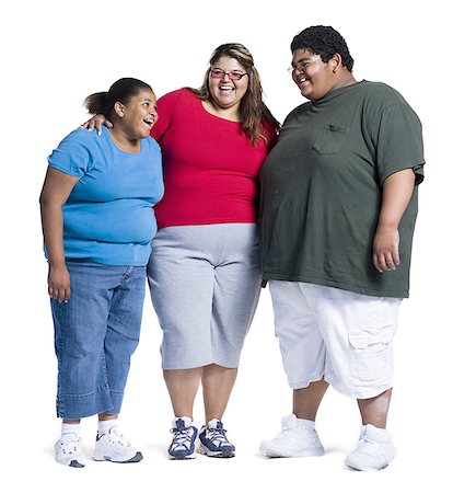 fat teen - Three heavyset friends Stock Photo - Premium Royalty-Free, Code: 640-02768523