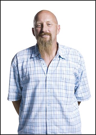 redneck facial hair - Bald middle aged man with a long goatee Stock Photo - Premium Royalty-Free, Code: 640-02768558