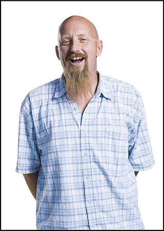 redneck facial hair - Bald middle aged man with a long goatee Stock Photo - Premium Royalty-Free, Code: 640-02768559