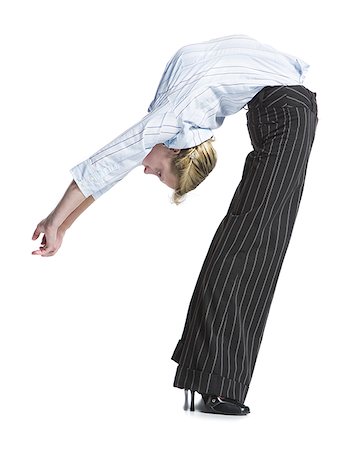 Femme d'affaires femmes contorsionniste Photographie de stock - Premium Libres de Droits, Code: 640-02768628