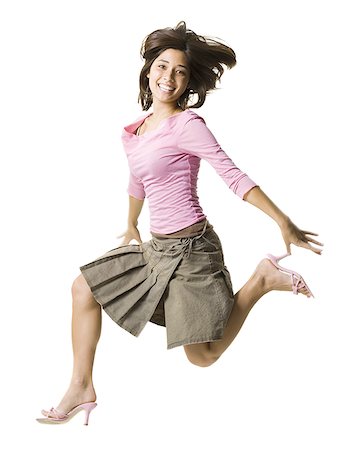 simsearch:640-03263181,k - Woman jumping Foto de stock - Sin royalties Premium, Código: 640-02768835