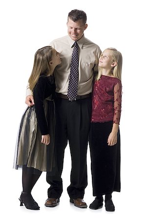 simsearch:640-02764877,k - Family portrait of father and daughters Stock Photo - Premium Royalty-Free, Code: 640-02769036