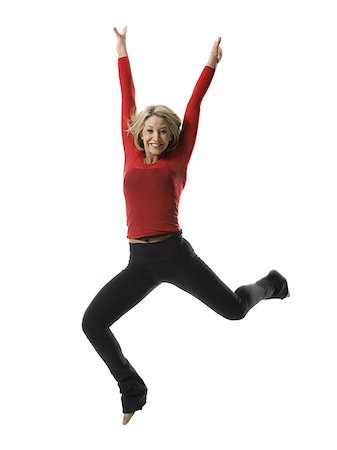 simsearch:640-03255436,k - Woman jumping Foto de stock - Sin royalties Premium, Código: 640-02769287
