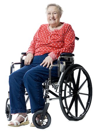 Elderly woman in a wheelchair Stock Photo - Premium Royalty-Free, Code: 640-02769377